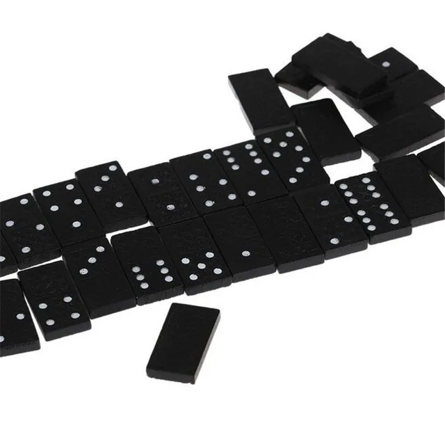 Wooden Domino Set with Storage Box Educational Board Game for Kids Family Fun 4