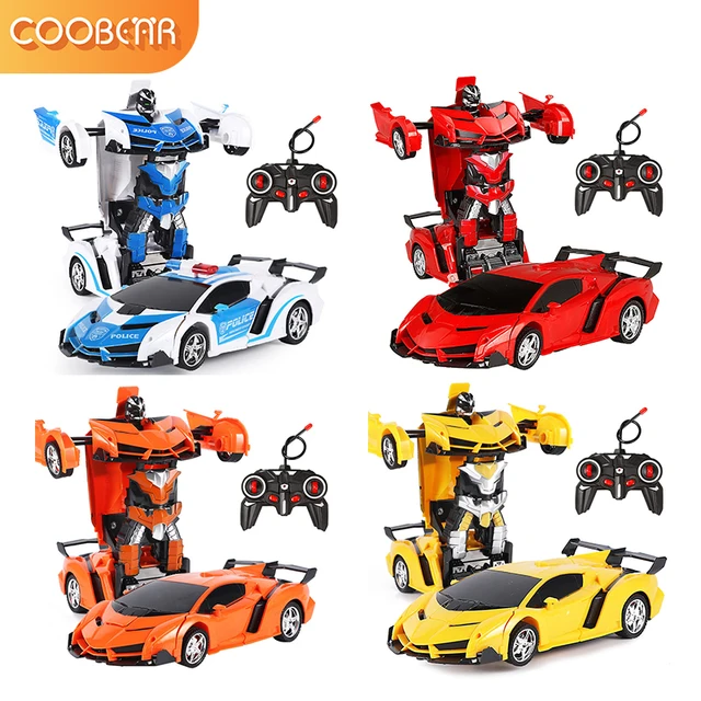 RC Deformation Car Kids Toys Cool Robots Outdoor Remote Control Sports Vehicle Model Car One Button Transformation Gift For Boys 1