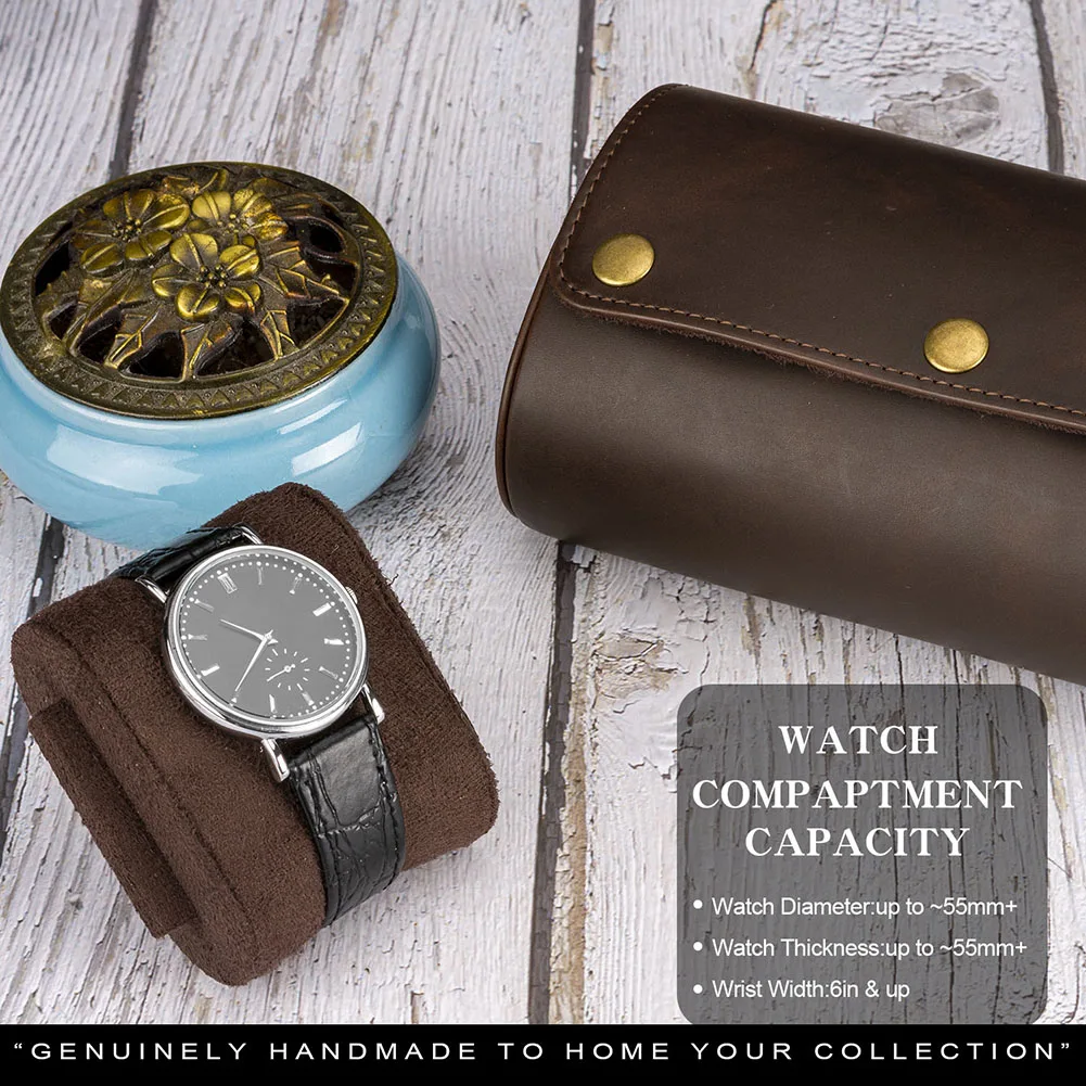 1/2/3 Slots Watch Roll Case Chic Display Watch Box Watch Holder Wrist Jewelry Storage Pouch Organizer Bracelet Gift Storage