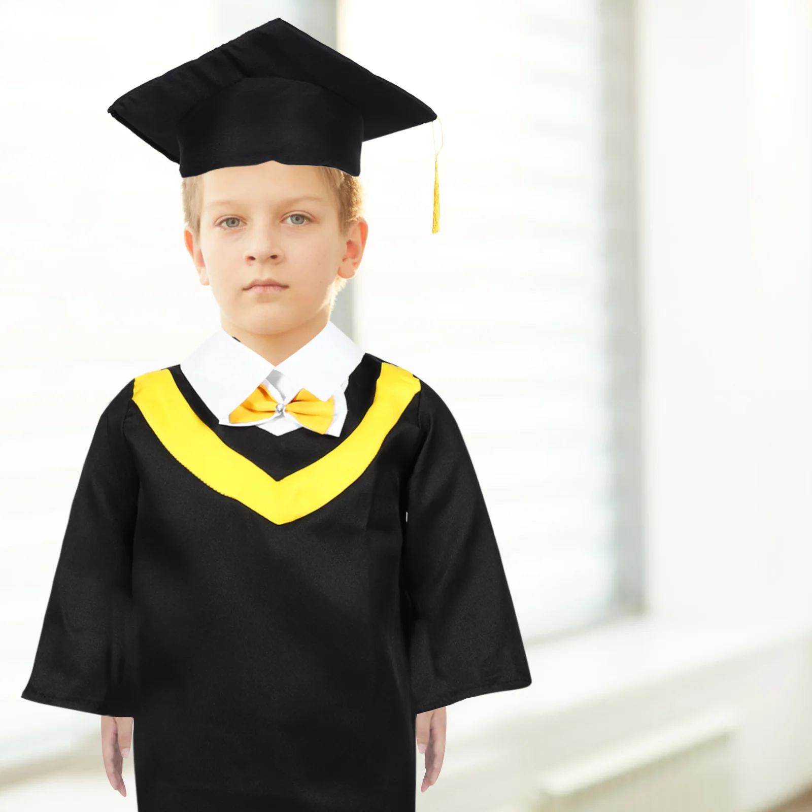 Kids Academic Dress Doctor Cap Hat Preschool Graduation Gown Kindergarten Dress Baby Clothing Footies Lightweight Outfit Kids
