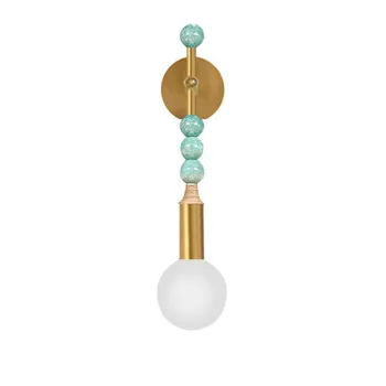 Brass Turquoise Modern Wall Sconce 1