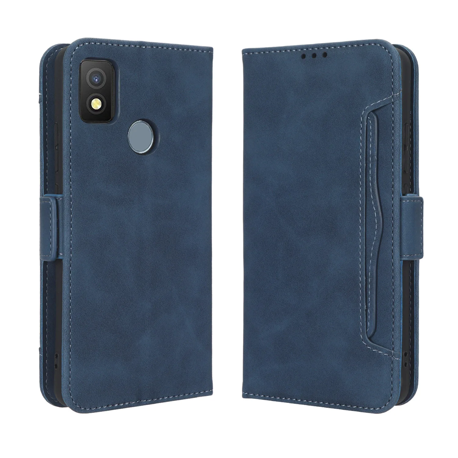 Per Cricket Icon 4 Custodia Cover Premium Leather Flip Multi-Card Slot Cover Per Cricket Icon 4 Icon4 Custodia Per Telefono 6.5 Pollici