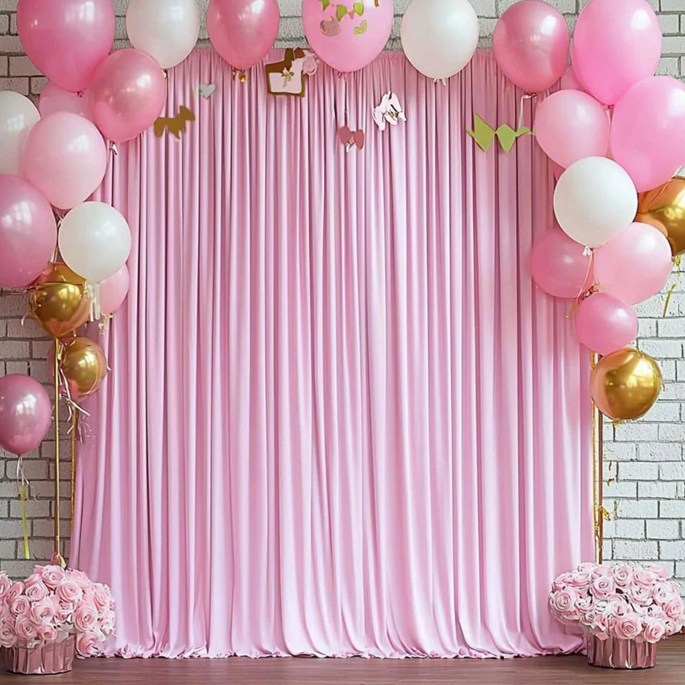Wrinkle-Free Backdrop Curtain Fabric 4