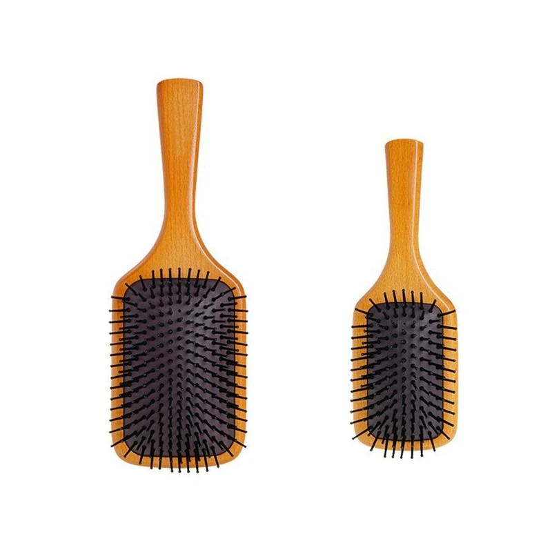 

Anti Static Hair Air Cushion Wooden Hairbrush Wet Curly Detangle Comb Styling