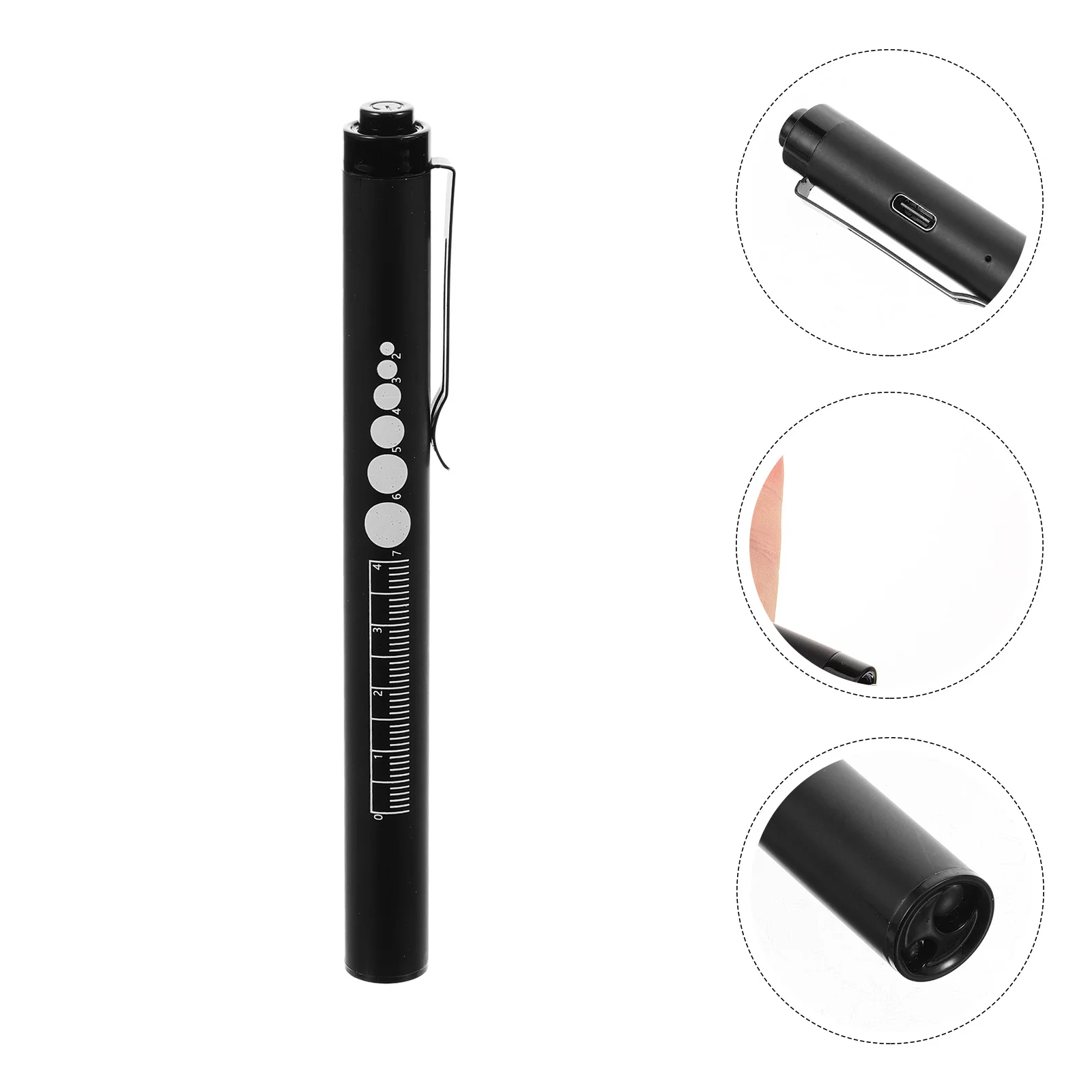 

Rechargeable Pen Light with Pupil Gauge and Ruler Nurse Doctor LED Otolaryngology Nursing Student Medical Flashlight Mini