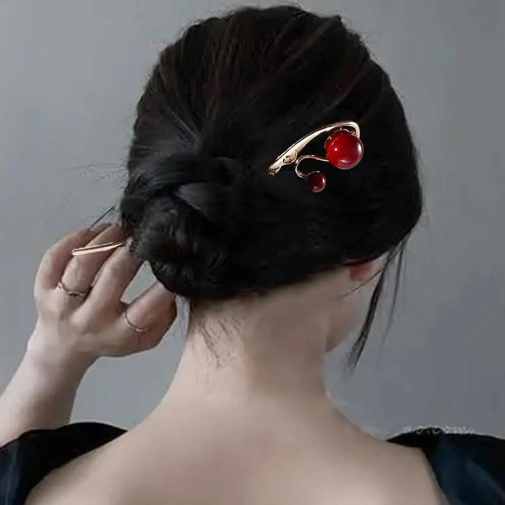 

Elegant For Girls Alloy Pearl Headdress Women Hair Sticks Hair Clip Korean Hanfu Hairpins Chinese Hair Fork