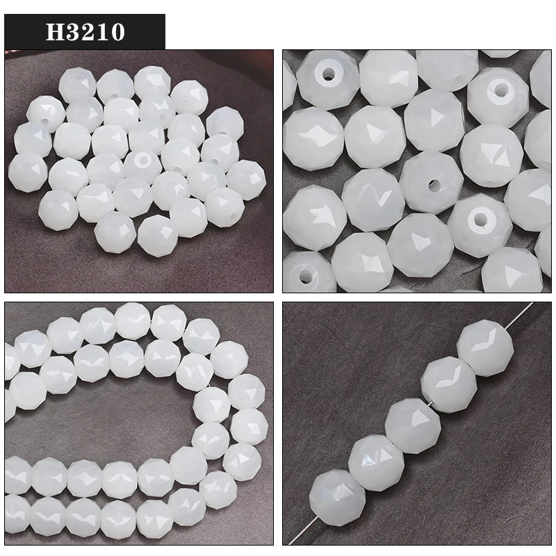 AAA 108 Facetten Kristallkugelperlen, 8 mm, rund, Glas, lose Distanzperlen, DIY handgefertigter Schmuck, Zubehör, Haarnadel-Ohrringe – Detail 12