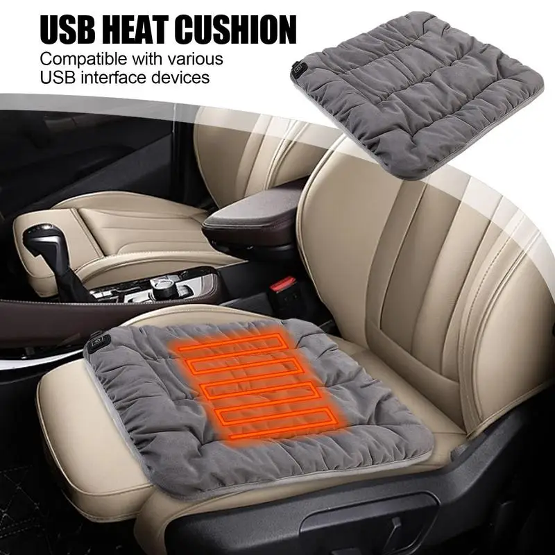 

Heated Seat Cushion Smart Seat with 3 Heating Level USB Rechargeable Warm Pad Graphene Chair Cushion for Winter Camping Outdoor