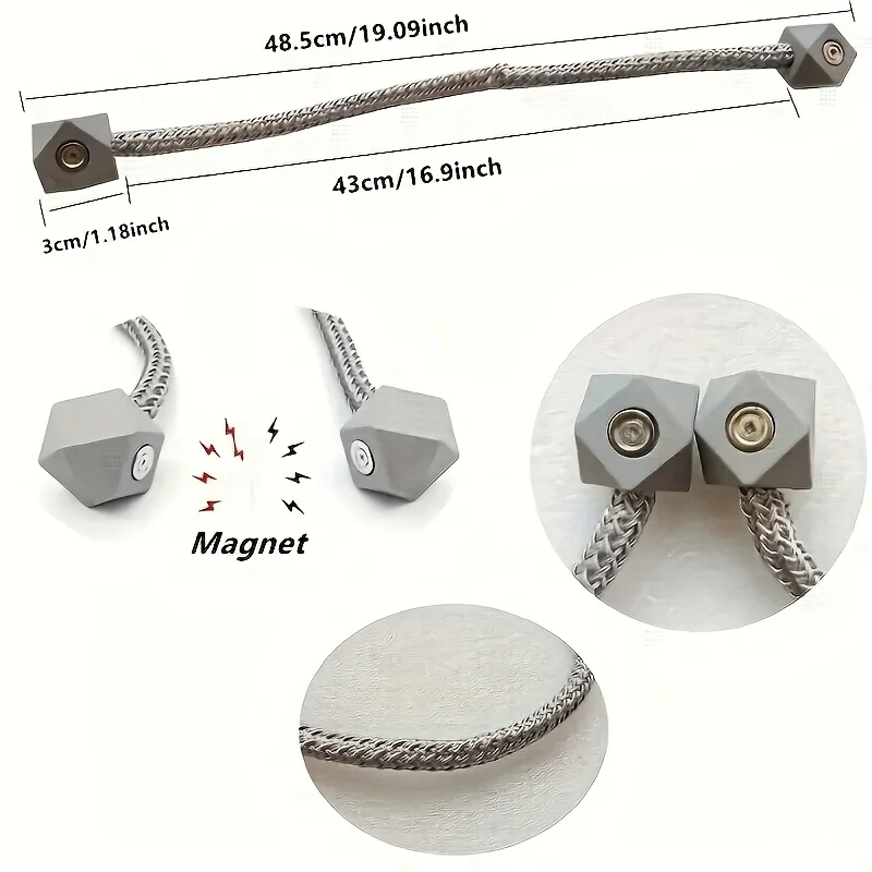 Magnetic Curtain Tieback for Living Room Drapes