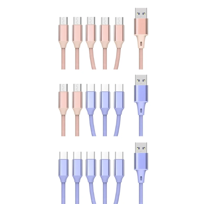 

66W USB to MicroUSB Splitter Charging Cable for 5 Micro USB or Devices Dropship