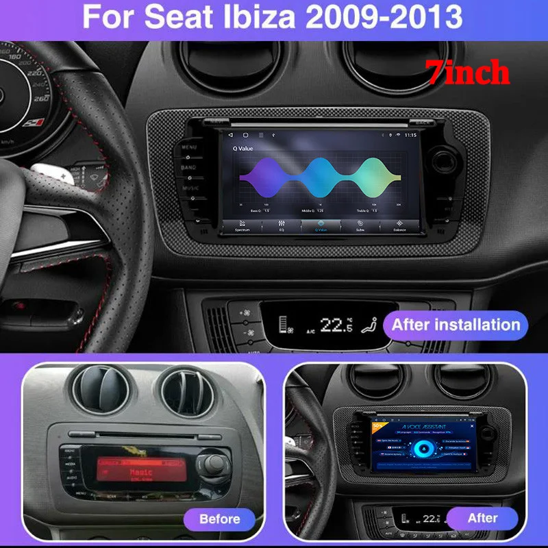 7inch 9inch Android Car Radio for Seat Ibiza MK4 6J 2009-2013 Multimedia Player CarPlay Android Auto GPS WIFI Car Head Unit