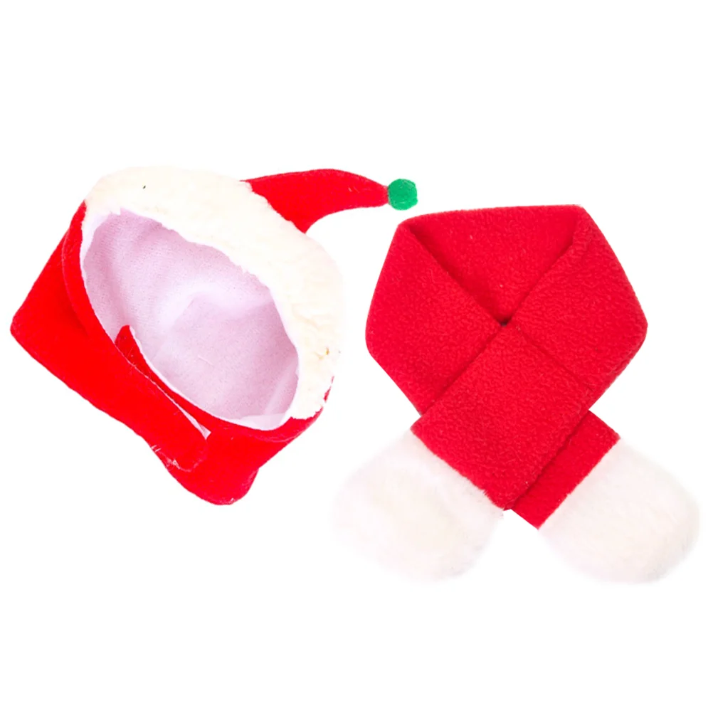 

Pet Christmas Set Gift for Pets Photo Prop The Cat Clothes Puppy Supplies Thermal Kit Flannel Accessories