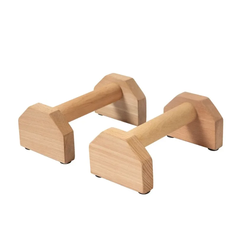 Factory Direct Wooden Push Up Stand Wooden Parallettes Wood Pushup Bars Home Workout Equipment