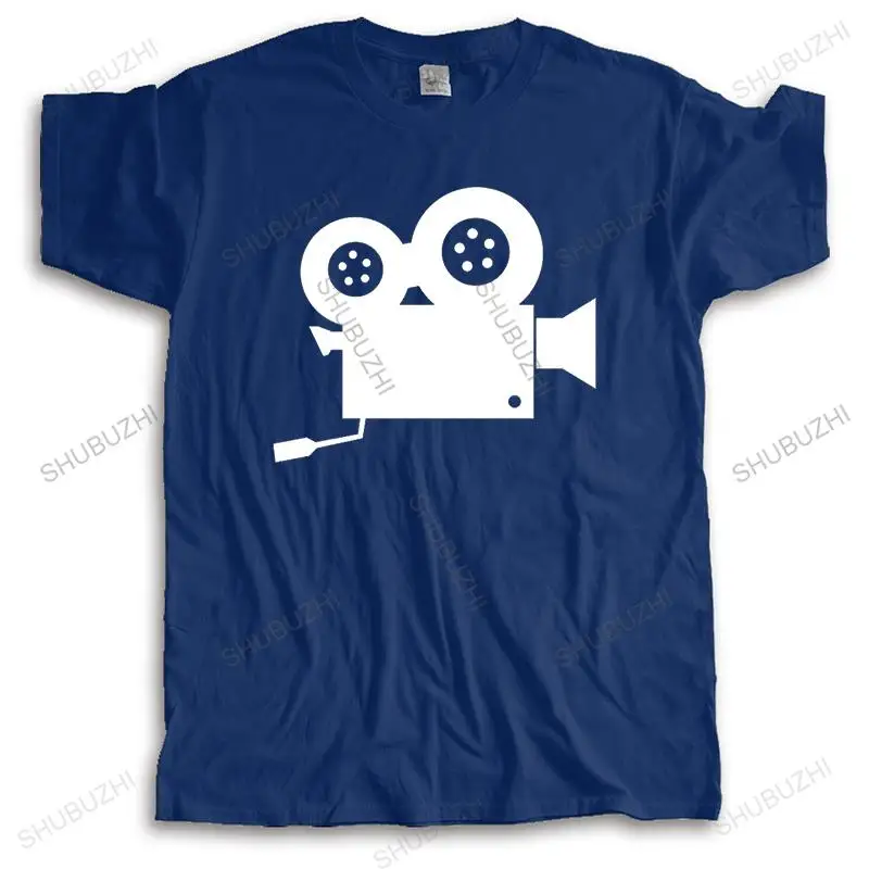 Maglietta Degli Uomini Di Svago Manica Corta Girocollo In Cotone T-Shirt Da Uomo Cinepresa Adolescenti Marca Clothing Tee Shirt