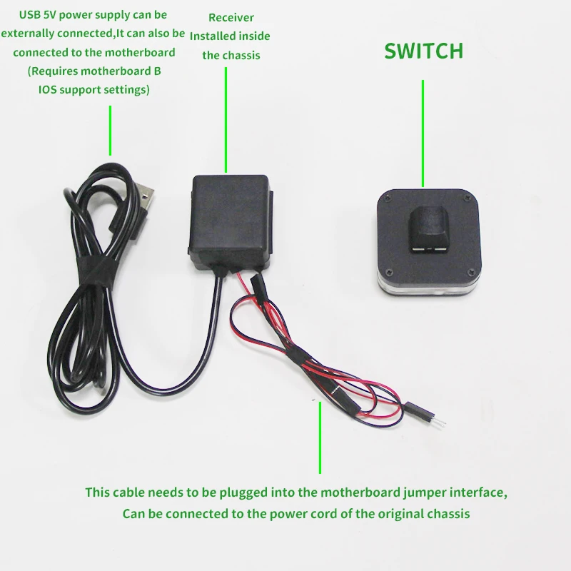 Controle Remoto sem Fio Inteligente para Computador Desktop Alimentado por Usb Ligar e Desligar o Módulo Anti-roubo Botão Nuvem - Image 3
