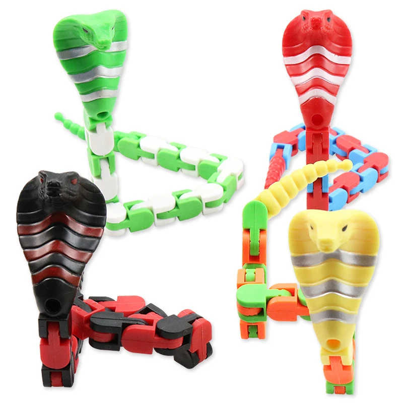 Wacky Tracks Snake Sensory Fidget Stress Relief ADHD Autism Anxiety Therapy Kids Toys 6/3PCS