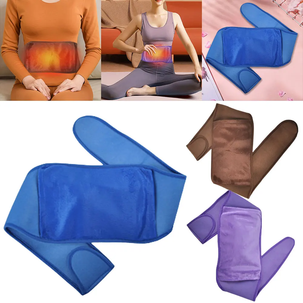 1Pc Winter Hot Water Bottle Bag Men Women Soft Flannel Belt Waist Cover Belt Warmer Hot Water Bottle Back for Pain Relief Cramps