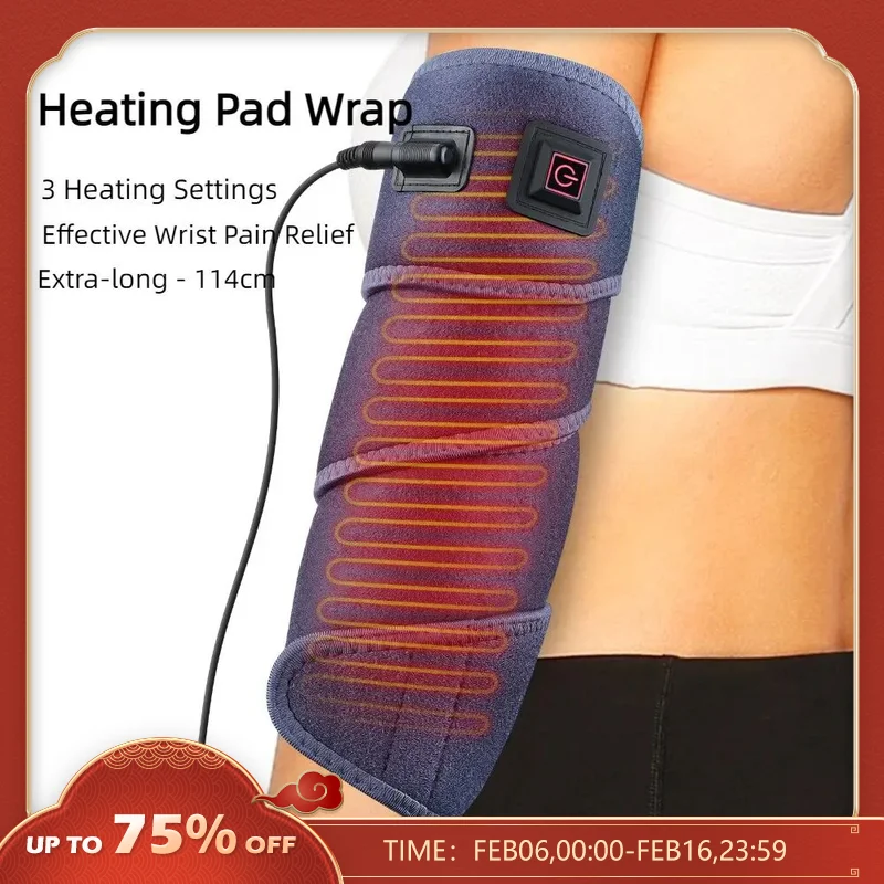 HailicareHeatingPadWrap3HeatingSettingsSupportBraceWristbandBeltHotWarmReliefPain