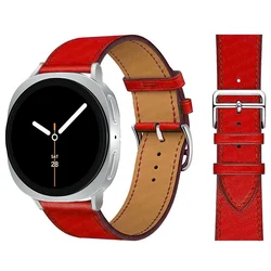 Premium Synthetic Leather Strap for Smartwatch - Elegant Bracelet with Connector (Red)