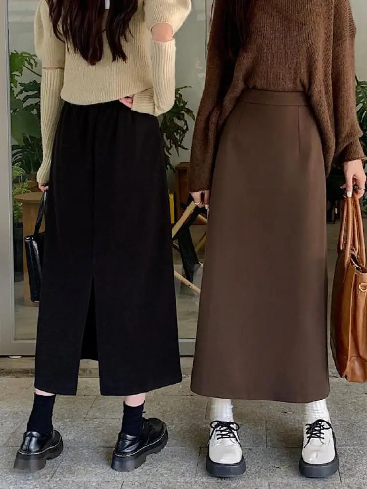 ★as''on★AUTUMN SKIRT / BLACK★正規品/韓国送料込 threetimes] Swan chiffon skirt black 正規品 韓国ブランド