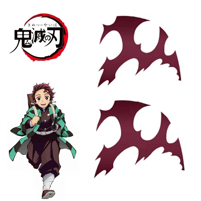 5PCS Set Kimetsu No Yaiba Demon Slayer Cosplay Props Tanjiro Cos Foreh   CosWigShopcom