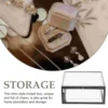 Jewelry Box Travel Black Storage Bins Trinket Glass Display Home Perfume Organizer 6