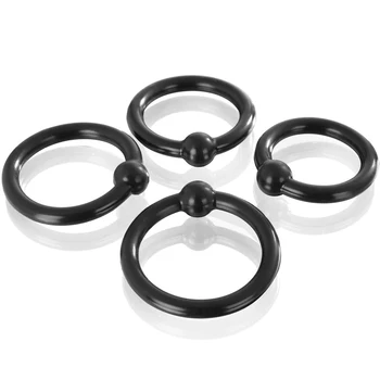 4 Pcs/Set Cock Ring Penis Erection Sex Toys For Men Delay Ejaculation Cockring Penis Locker Scrotum Sleeve Intimate Goods 4