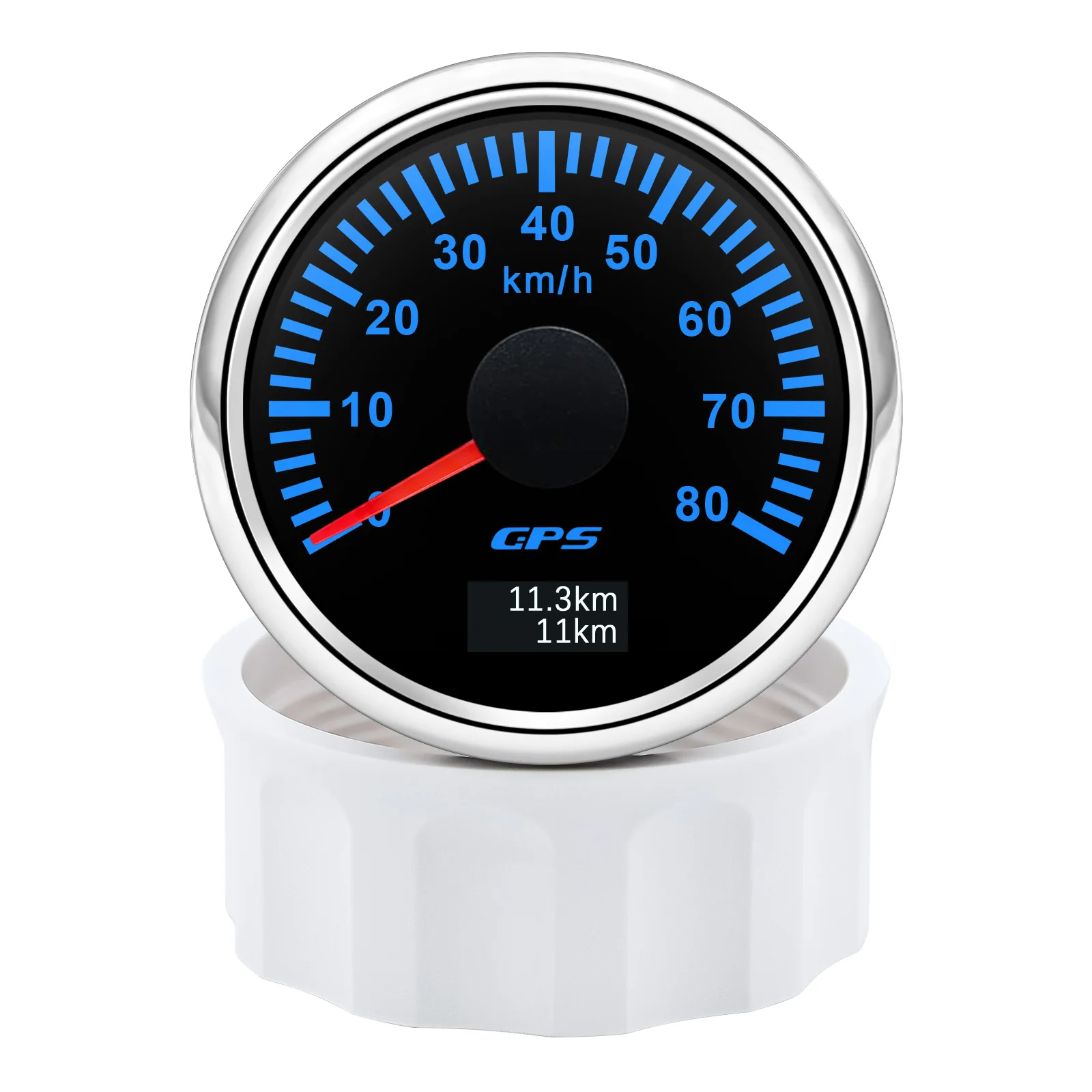 30/60/80/120/200 km/h GPS-Tachometer mit GPS-Antenne für 12 V 24 V Auto Boot Marine wasserdichter Geschwindigkeitsmesser Kilometerzähler 7 Farben LED – Detail 17