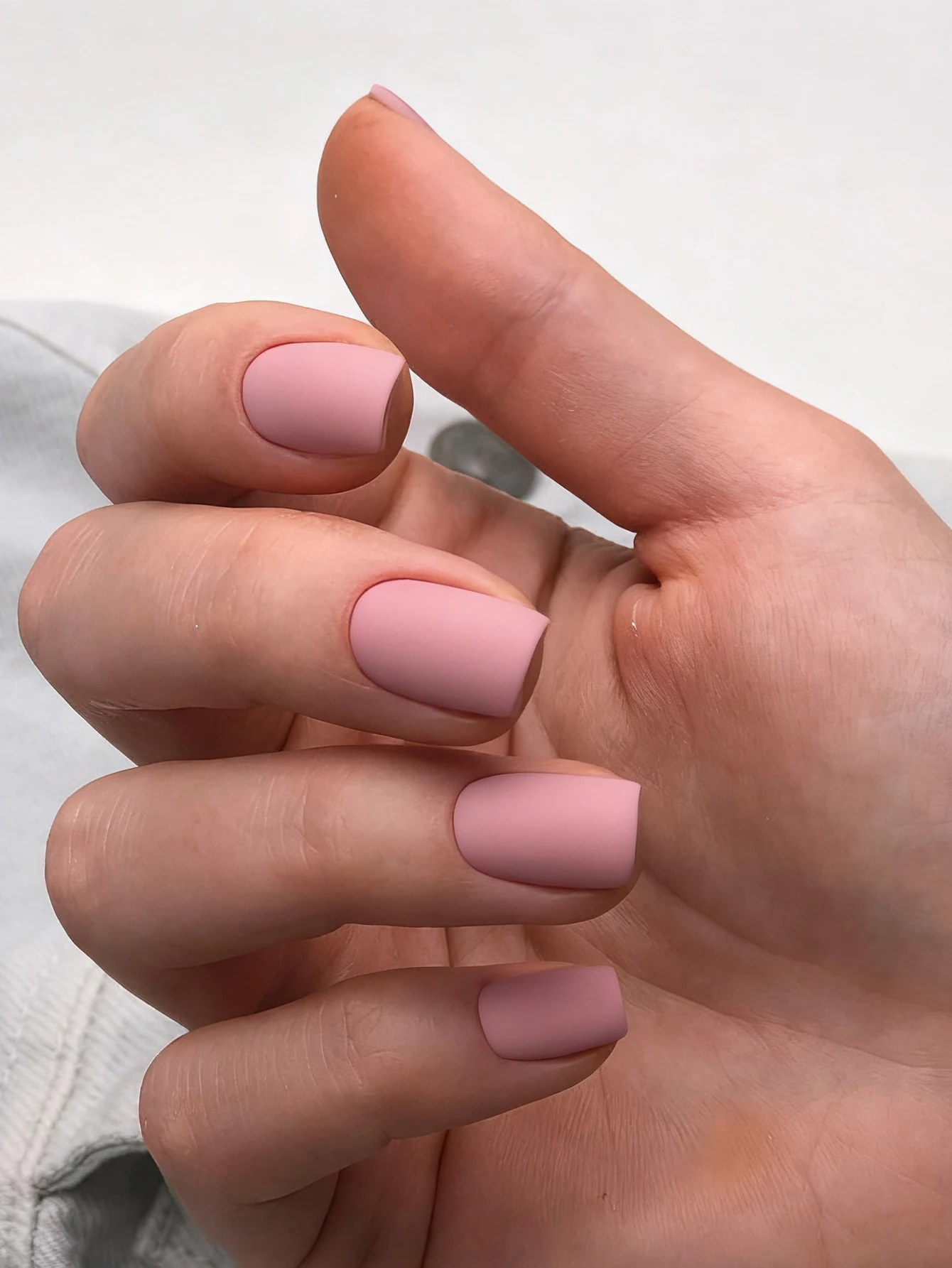 96PCS-Matte Style Pressed Medium Square Solid Color Nail Acryl Fake Nail Coffin Acryl Nail – Detail 15