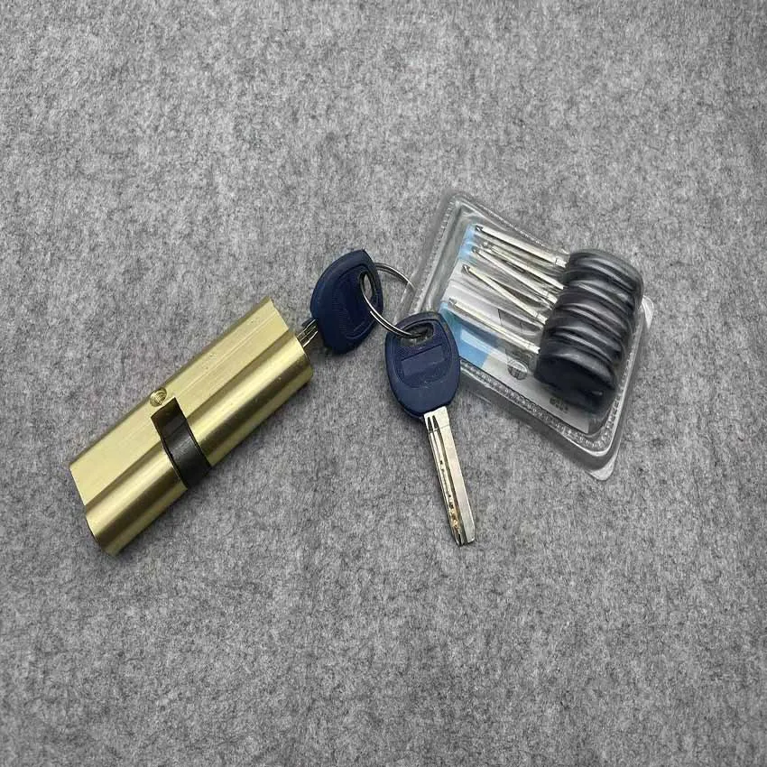 Double-open Type Door Lock 65 75 85Mm Aluminium Clad Copper Solid Cylinder Profile Security Door Lock Cylinder
