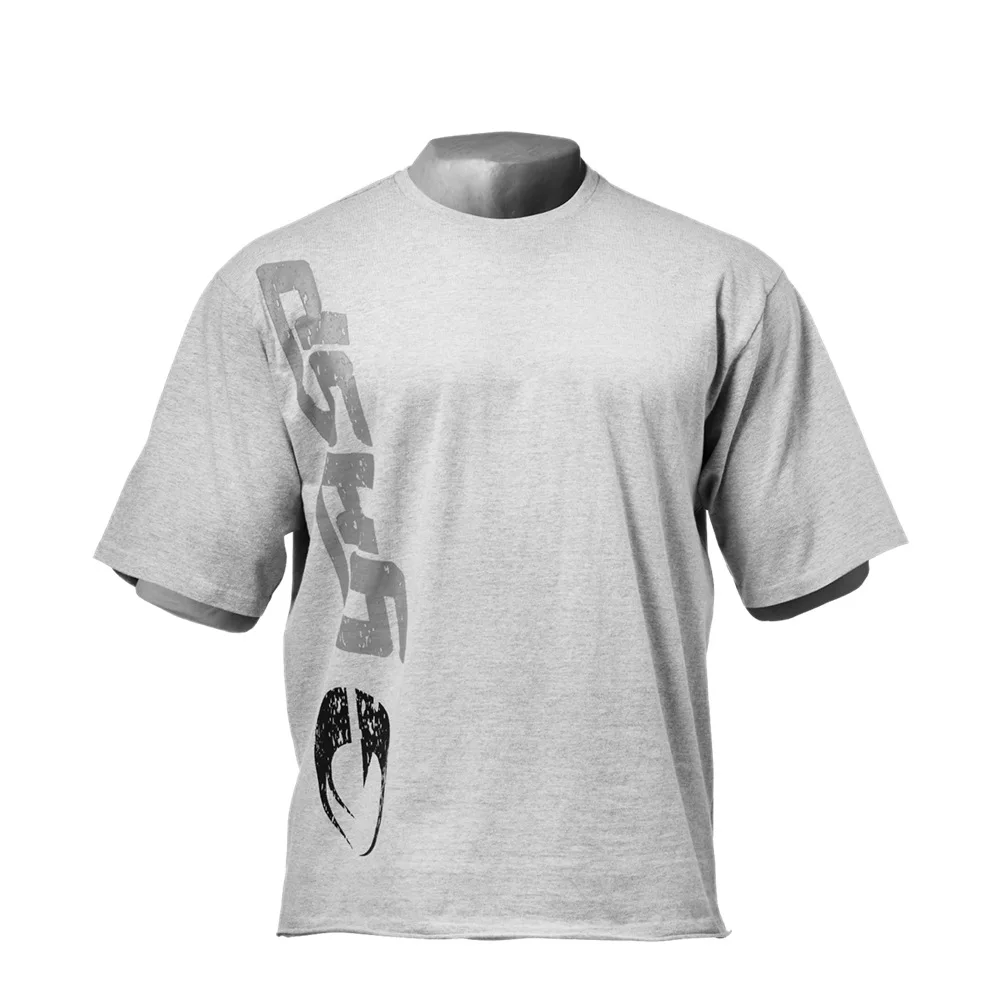 NEW Fitness T Shirt Men Summer Loose Plus Size Weight Training Breathable Running Muscle Sports Streetwear Fashion