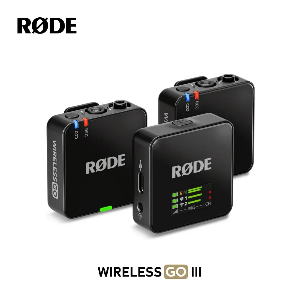 RODE GO III GEN 3 무선 마이크 듀얼 채널 32비트 플로트 녹음 GainAssist 카메라 및 스마트폰용 컴팩트 시스템