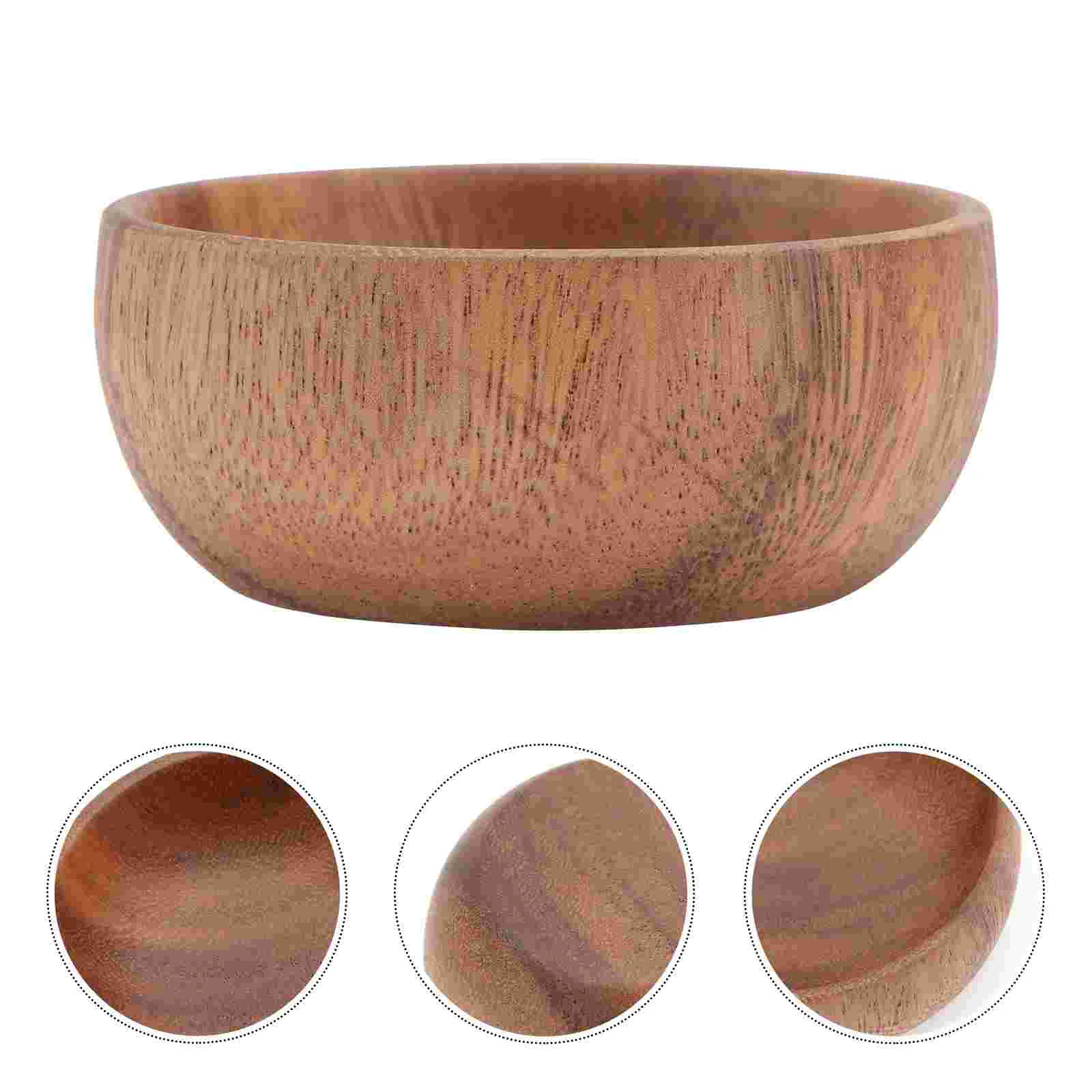 8Pcs Acacia Wood Plate Wooden Bowl Food Tray Kitchen Utensil Home Dishware Service Plates Bowls Platters Snack Holder Dining 5