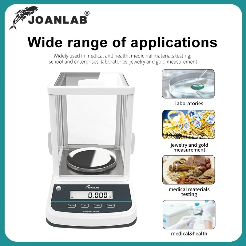 JOANLAB Analytical Balance Lab Digital Scales Electronic Balance Precision Scale Range: 200/300/500g Resolution: 0.001g