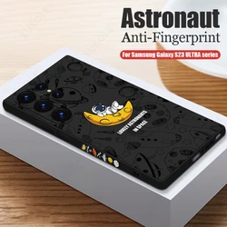 Astronaut TPU Soft Phone Case - Durable Protective Cover - Galaxy A55 (AR33 Black)