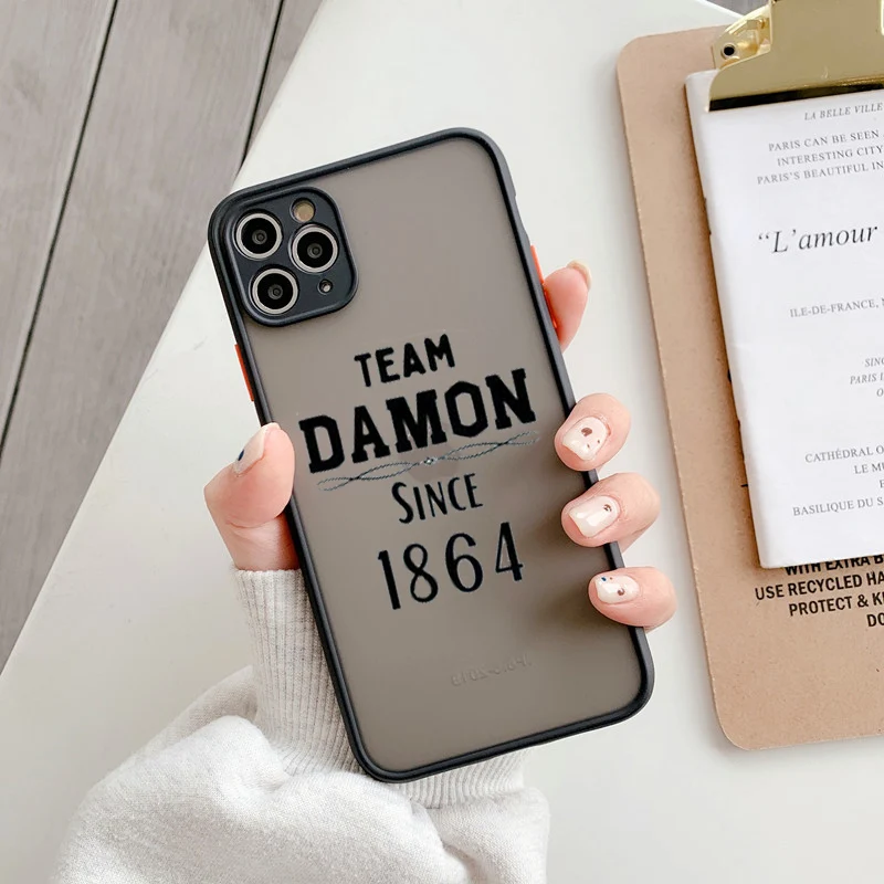 Vampire Diaries Damon Matte Shockproof Phone Case - Stylish & Durable Protector