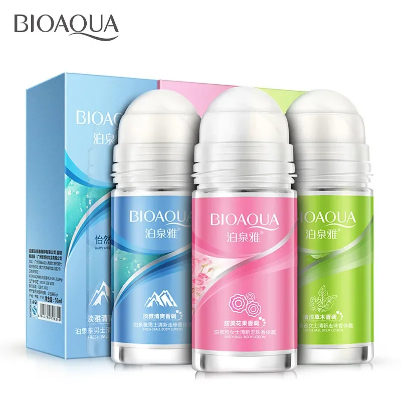 BIOAQUA Ball Body Lotion Underarm Deodorant Roll on Bottle Women Fragrance Men Smooth Pheromone