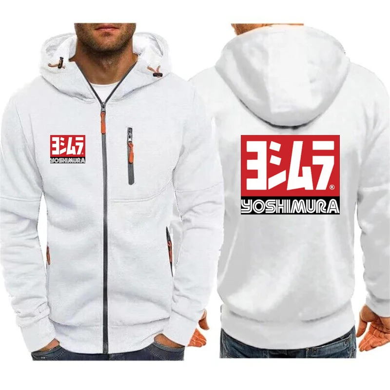 Hoodies Men Jacket Yoshimura Japan Print Casual HipHop Harajuku Hooded Sweatshirts Mens Zipper Jacket Man Hoody Clothing 2