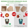 120 Pack Square Peat Pots For Seedlings, Seed Starting Pots With Drainage Holes,Biodegradable Herb Seed Pots Kits 2