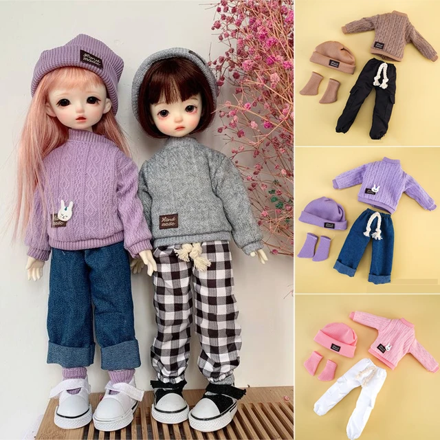 de muñeca BJD, traje de suéter, vaqueros, calcetines, conjunto de 4 muñecas de 12 pulgadas, 30cm, accesorios de ropa para muñecas BJD _ - AliExpress Mobile