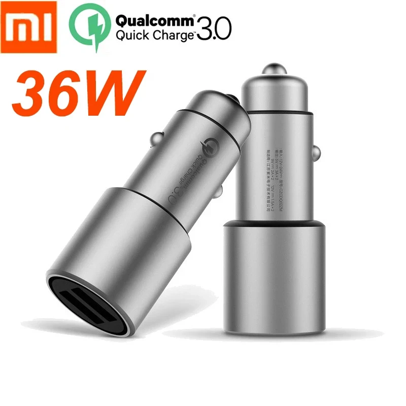 Оригинальное автомобильное зарядное устройство Xiaomi 5 В/2 4 А 9 а 12 В/1 с двумя