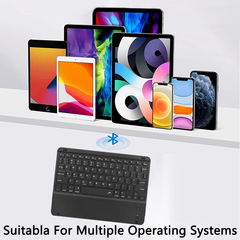 Tablet PC Wireless Keyboard Wireless Keyboard Mouse Tablet Keyboard iPad Keyboard Tablet Keyboard Case Bluetooth Keyboard Case Touchpad Bluetooth Wireless For IOS Android Windows iPad Samsung XIAOMI HUAWEI Tablet