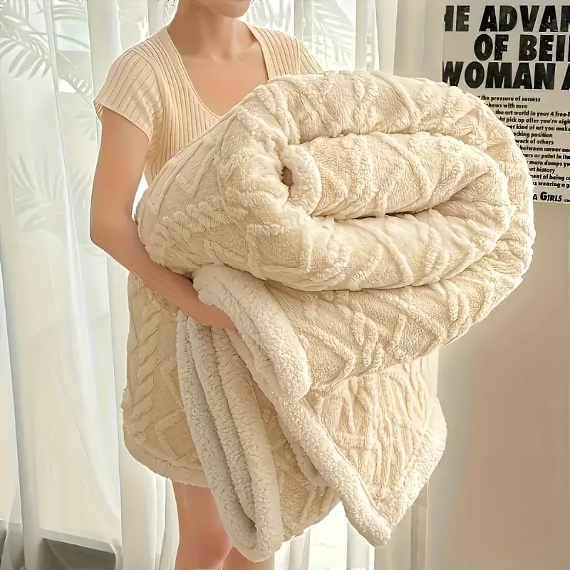 Jacquard Sherpa Weighted Blanket 10lbs for Adults