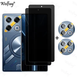 Anti - Spy Privacy Tempered Glass Screen & Camera Protector for Infinix GT20 Pro (2 Glass and 2 Lens)