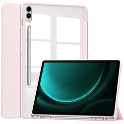Custodia protettiva rigida in PC cristallo trasparente e morbida per Galaxy Tab S9 FE+ (2023)