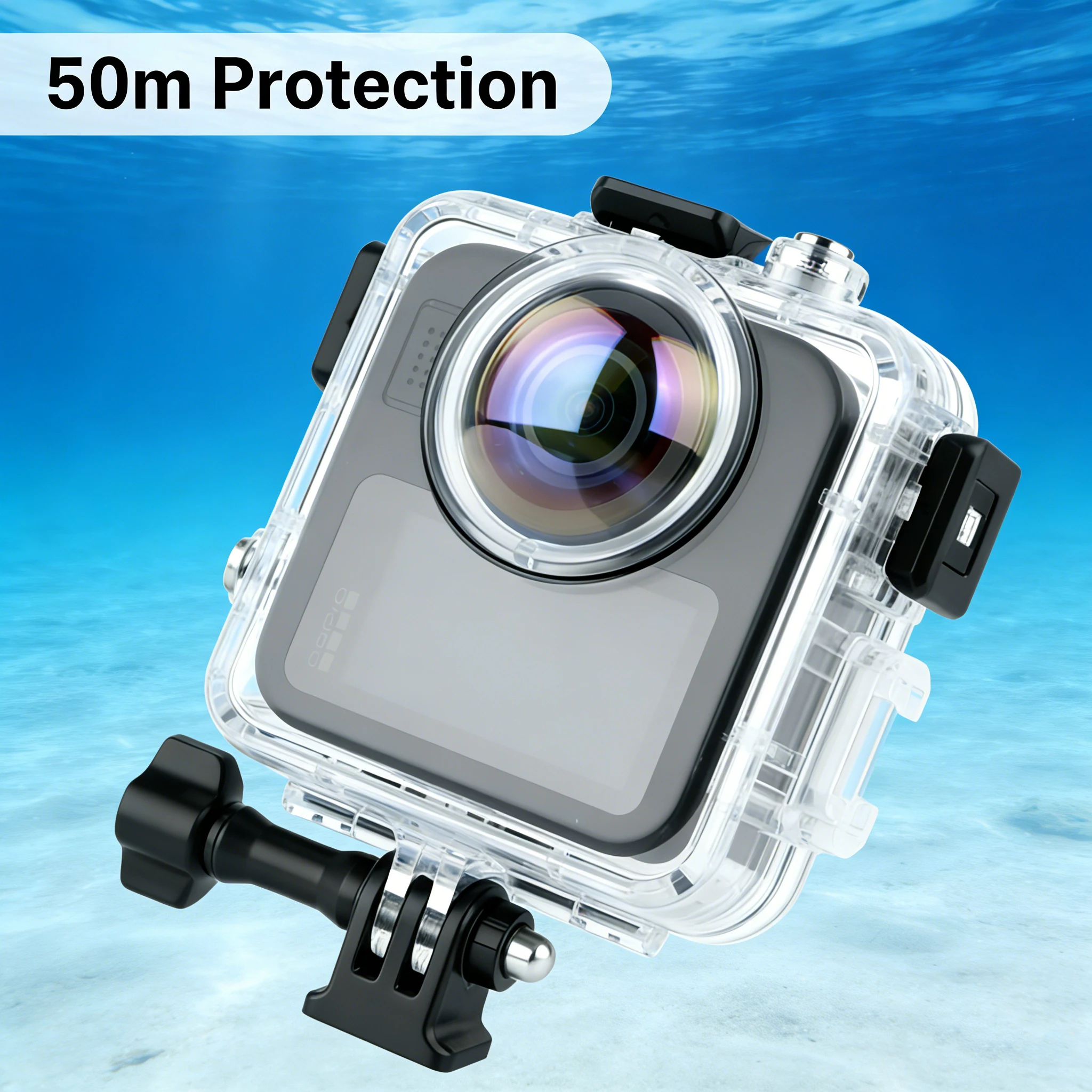 고프로 맥스 2 액세서리 방수 하우징 다이빙 케이스 60M 보호 케이스 마운트 ..