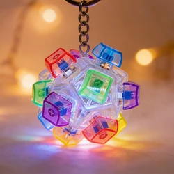 Illuminated Keyboard Keychain: Interactive Stress Relief Toy & Stylish Desk Accessory (12 Keys)