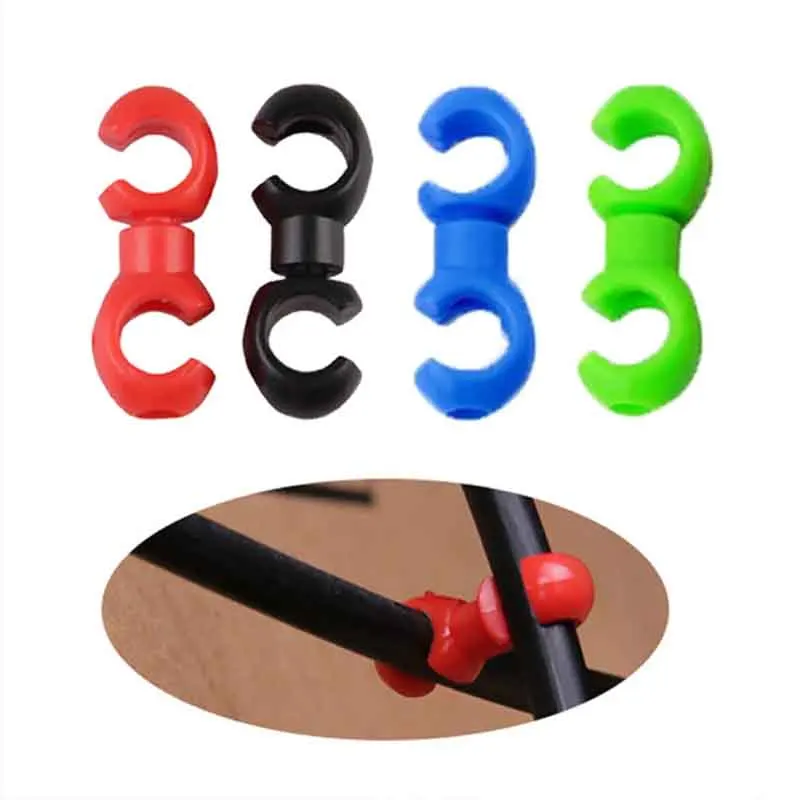Bicycle Brake Clips Bike Cross Line Clips S Style 10pcs/set Mountain Road Bicycle Brake Gear Cable Cycling Replacement Parts