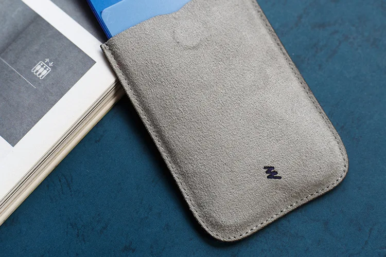 DAX V1 Kartenetui aus Leder, Mini, schlank, tragbar, gezogen, für Herren, Kreditkartenetui, Farbverlauf, 5 Karten, Geld, kurze Damenhandtasche – Detail 3