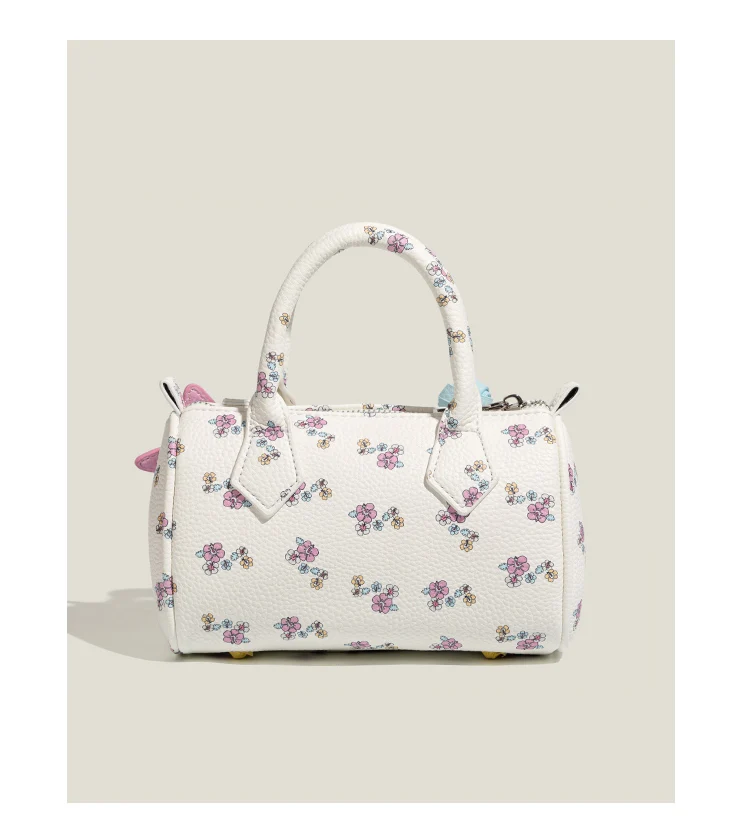 JIAERDI Summer Hot Girls Floral Y2k Hand Bag Women Harajuku Cylinder Handle Messenger Bag Purse Female Dopamine Crossbody Bags
